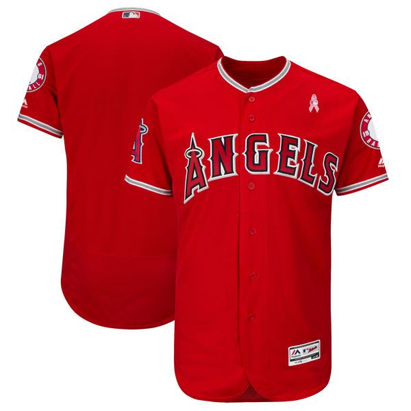 Men Los Angeles Angels Blank Red Mothers Edition MLB Jerseys->los angeles angels->MLB Jersey